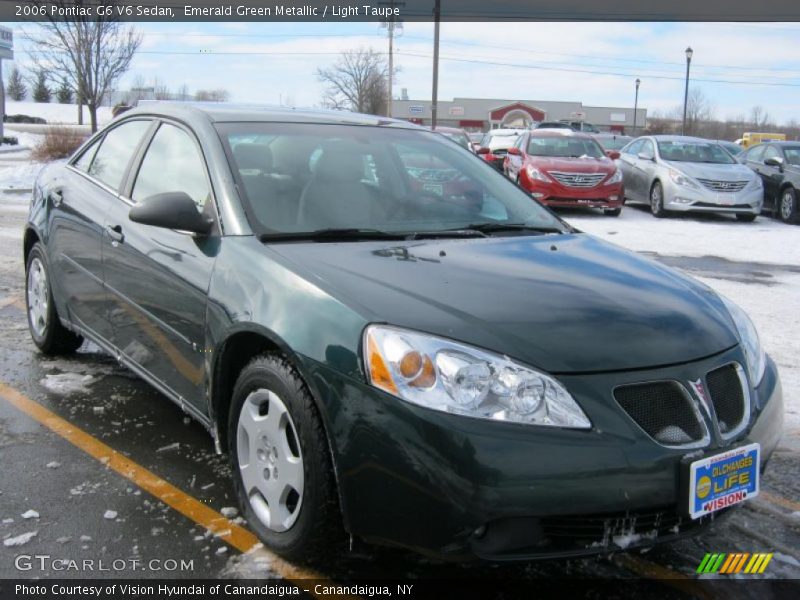 Emerald Green Metallic / Light Taupe 2006 Pontiac G6 V6 Sedan