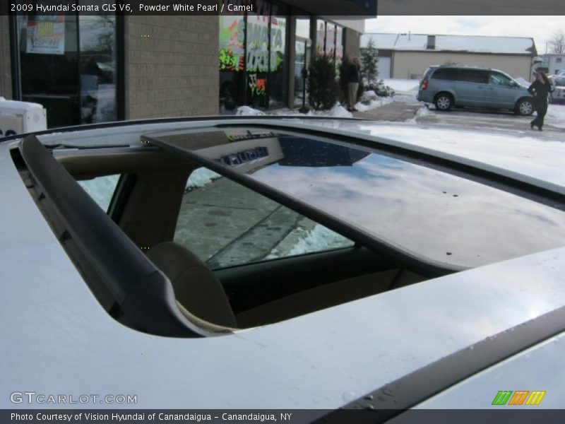 Powder White Pearl / Camel 2009 Hyundai Sonata GLS V6