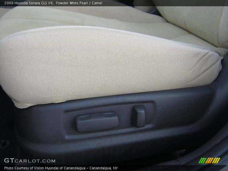 Powder White Pearl / Camel 2009 Hyundai Sonata GLS V6
