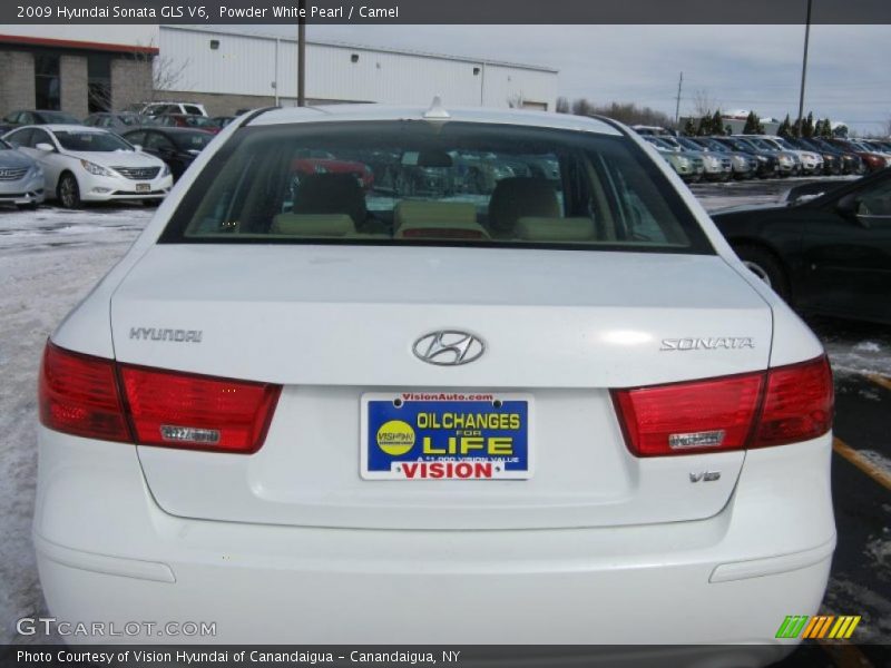 Powder White Pearl / Camel 2009 Hyundai Sonata GLS V6