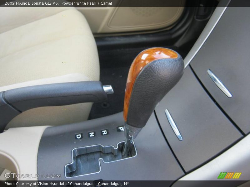 Powder White Pearl / Camel 2009 Hyundai Sonata GLS V6