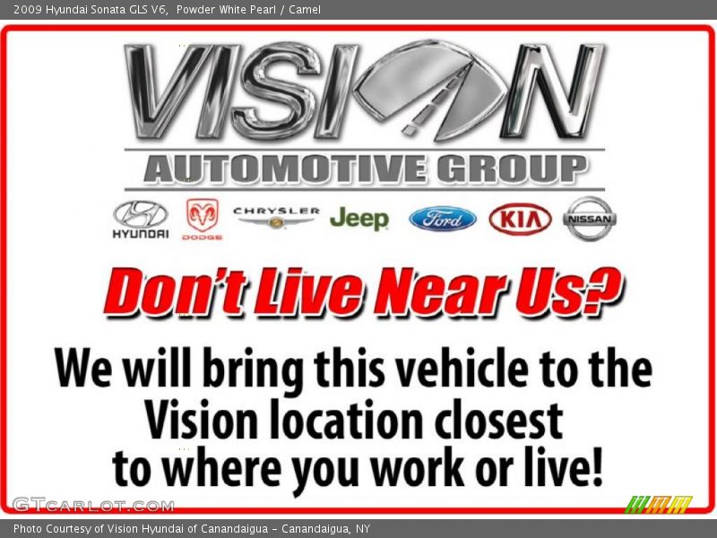 Powder White Pearl / Camel 2009 Hyundai Sonata GLS V6