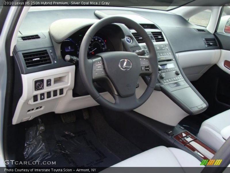 Silver Opal Mica / Gray 2010 Lexus HS 250h Hybrid Premium