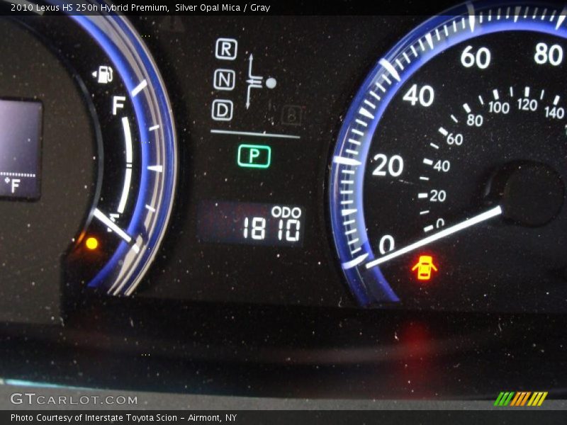 Silver Opal Mica / Gray 2010 Lexus HS 250h Hybrid Premium