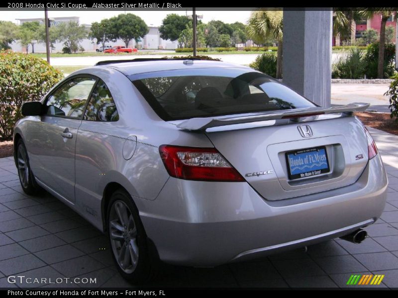 Alabaster Silver Metallic / Black 2008 Honda Civic Si Coupe