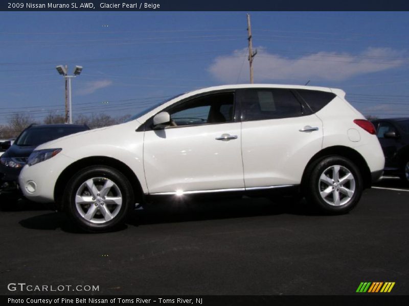 Glacier Pearl / Beige 2009 Nissan Murano SL AWD