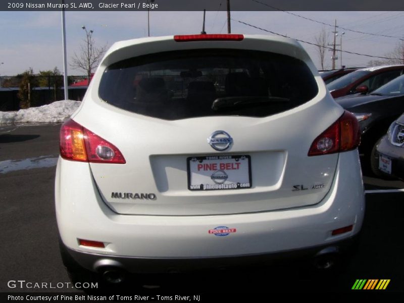 Glacier Pearl / Beige 2009 Nissan Murano SL AWD