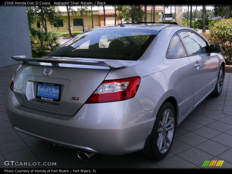 Alabaster Silver Metallic / Black 2008 Honda Civic Si Coupe