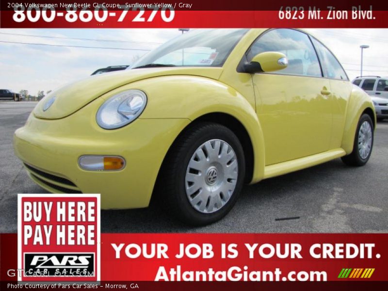 Sunflower Yellow / Gray 2004 Volkswagen New Beetle GL Coupe