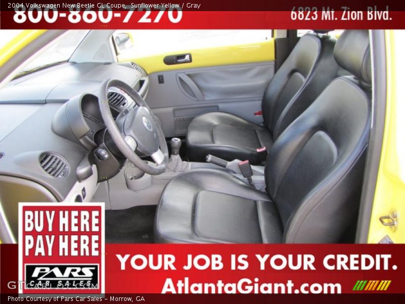 Sunflower Yellow / Gray 2004 Volkswagen New Beetle GL Coupe