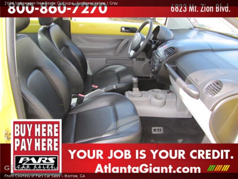 Sunflower Yellow / Gray 2004 Volkswagen New Beetle GL Coupe