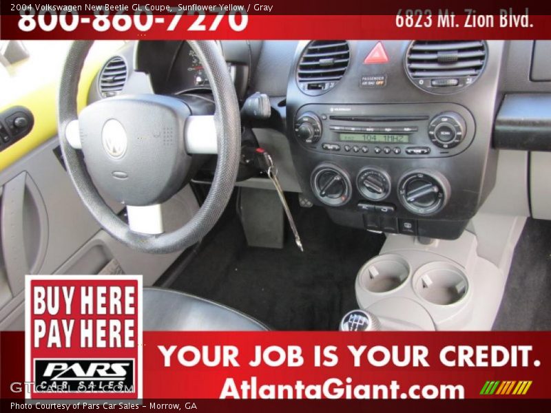 Sunflower Yellow / Gray 2004 Volkswagen New Beetle GL Coupe