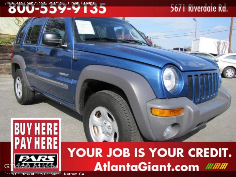 Atlantic Blue Pearl / Taupe 2004 Jeep Liberty Sport