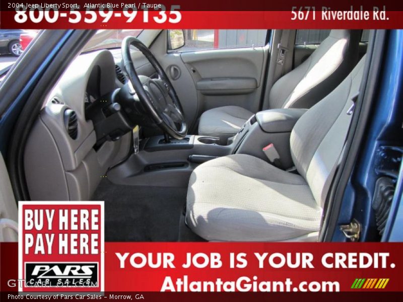 Atlantic Blue Pearl / Taupe 2004 Jeep Liberty Sport