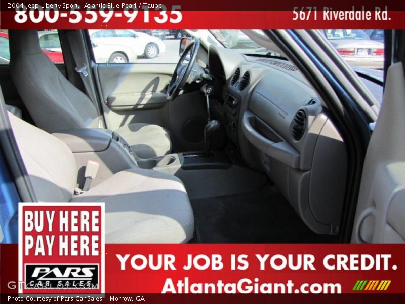 Atlantic Blue Pearl / Taupe 2004 Jeep Liberty Sport