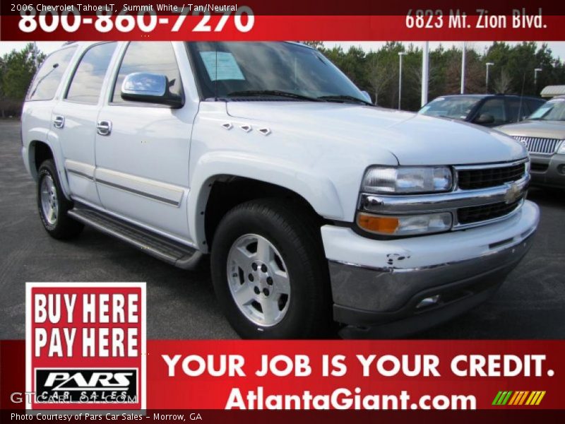 Summit White / Tan/Neutral 2006 Chevrolet Tahoe LT
