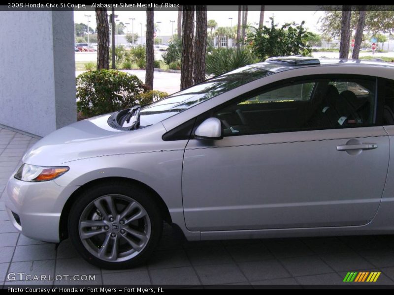 Alabaster Silver Metallic / Black 2008 Honda Civic Si Coupe