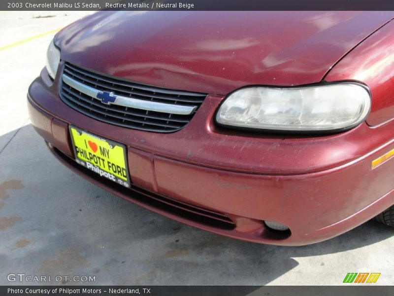 Redfire Metallic / Neutral Beige 2003 Chevrolet Malibu LS Sedan