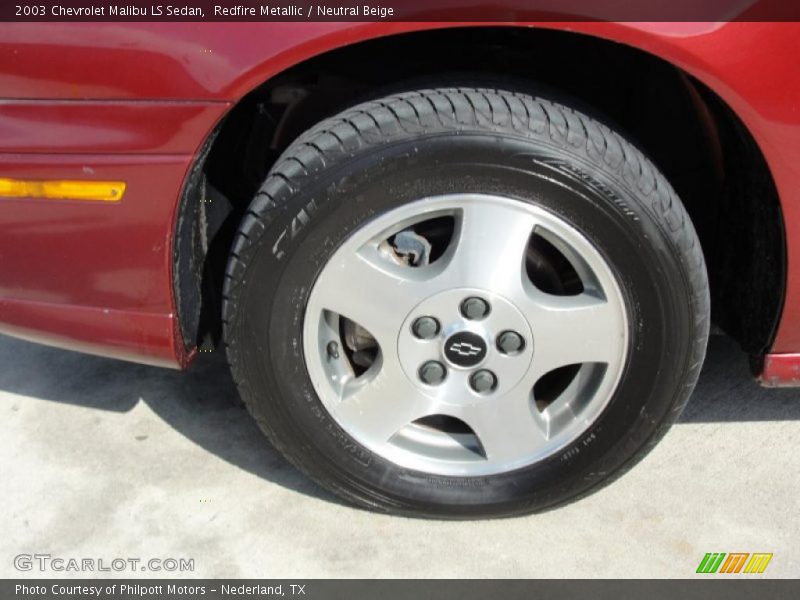 Redfire Metallic / Neutral Beige 2003 Chevrolet Malibu LS Sedan