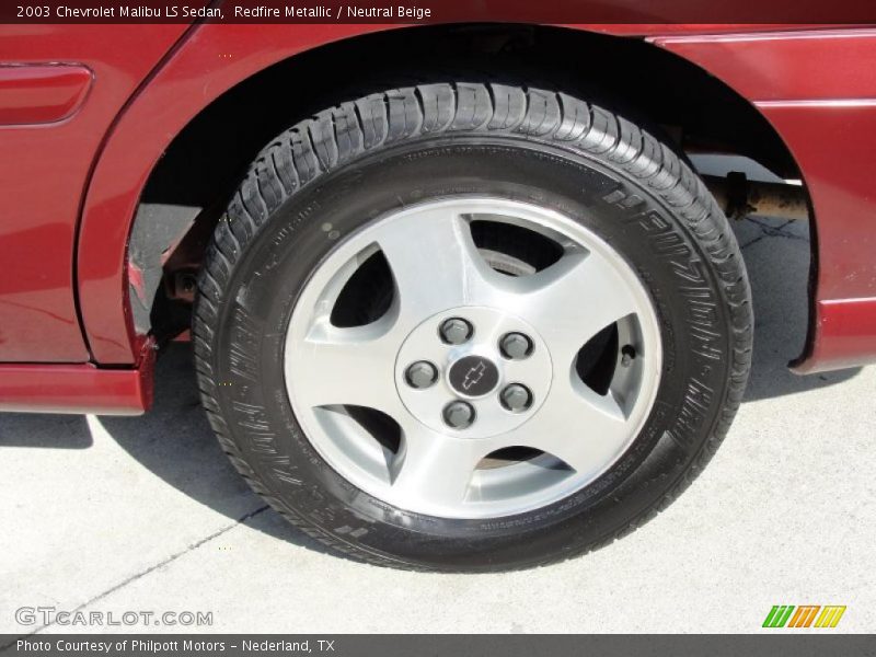 Redfire Metallic / Neutral Beige 2003 Chevrolet Malibu LS Sedan