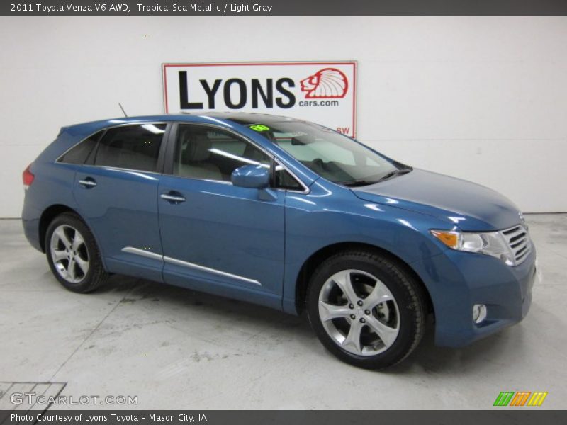 Tropical Sea Metallic / Light Gray 2011 Toyota Venza V6 AWD