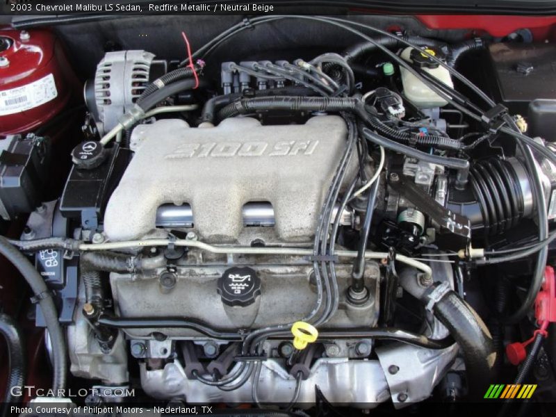 Redfire Metallic / Neutral Beige 2003 Chevrolet Malibu LS Sedan