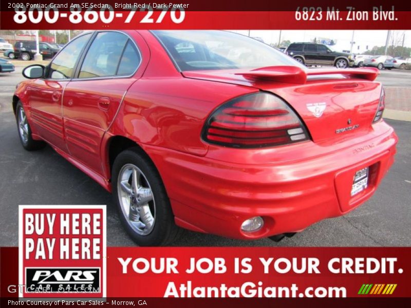 Bright Red / Dark Pewter 2002 Pontiac Grand Am SE Sedan