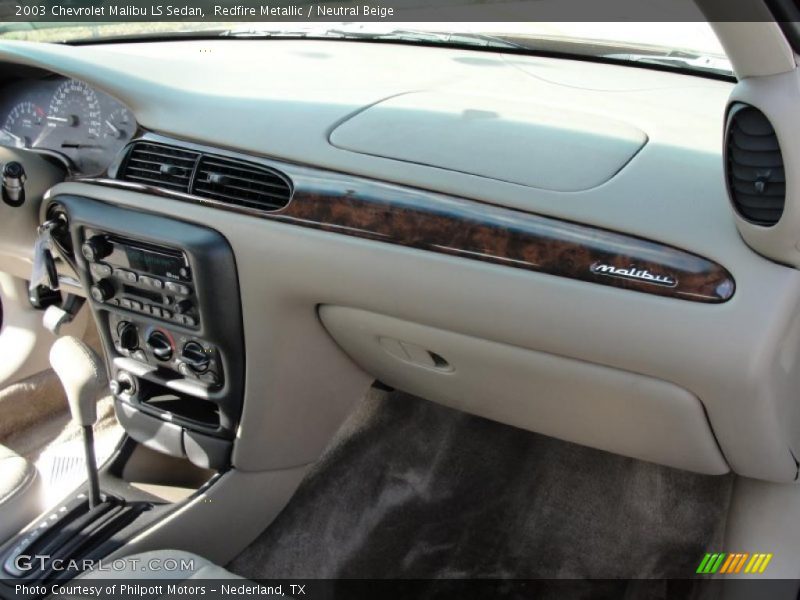 Redfire Metallic / Neutral Beige 2003 Chevrolet Malibu LS Sedan