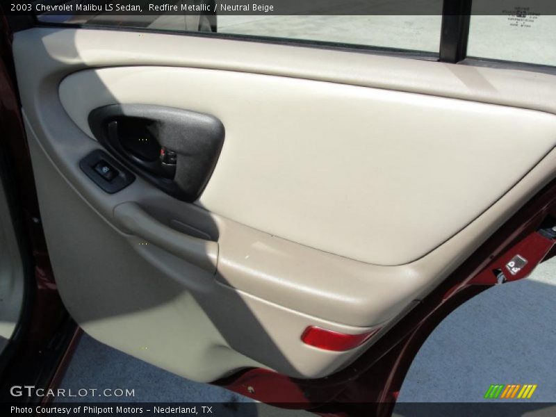 Redfire Metallic / Neutral Beige 2003 Chevrolet Malibu LS Sedan