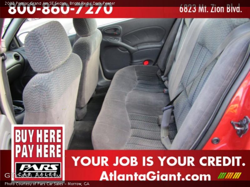 Bright Red / Dark Pewter 2002 Pontiac Grand Am SE Sedan