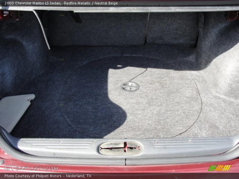 Redfire Metallic / Neutral Beige 2003 Chevrolet Malibu LS Sedan