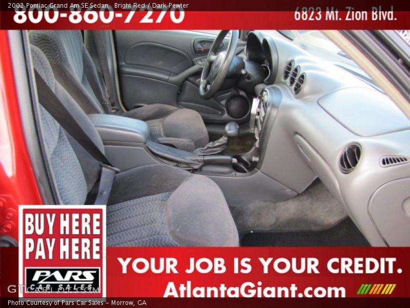 Bright Red / Dark Pewter 2002 Pontiac Grand Am SE Sedan