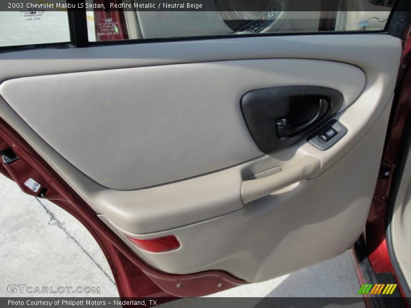 Redfire Metallic / Neutral Beige 2003 Chevrolet Malibu LS Sedan