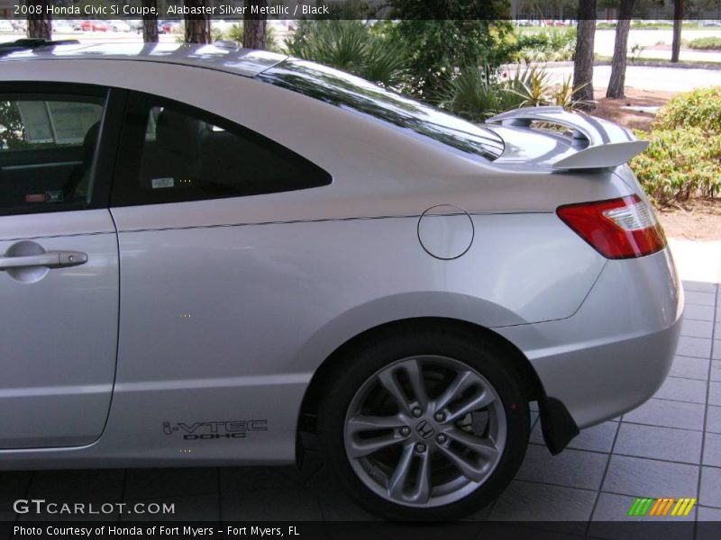 Alabaster Silver Metallic / Black 2008 Honda Civic Si Coupe