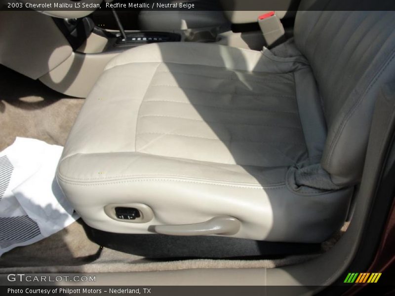 Redfire Metallic / Neutral Beige 2003 Chevrolet Malibu LS Sedan