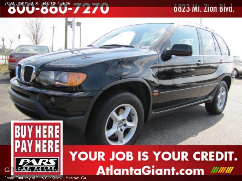 Jet Black / Beige 2003 BMW X5 3.0i