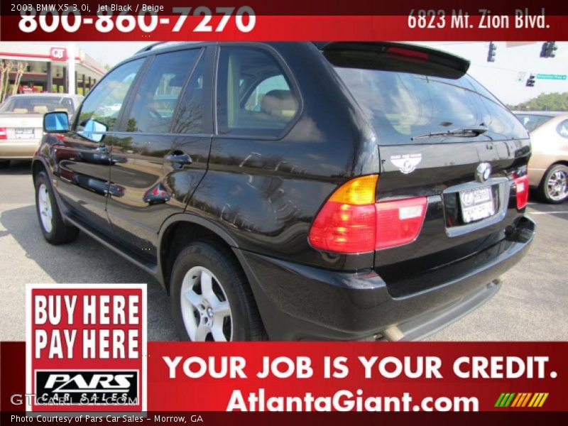 Jet Black / Beige 2003 BMW X5 3.0i