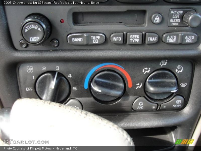 Redfire Metallic / Neutral Beige 2003 Chevrolet Malibu LS Sedan