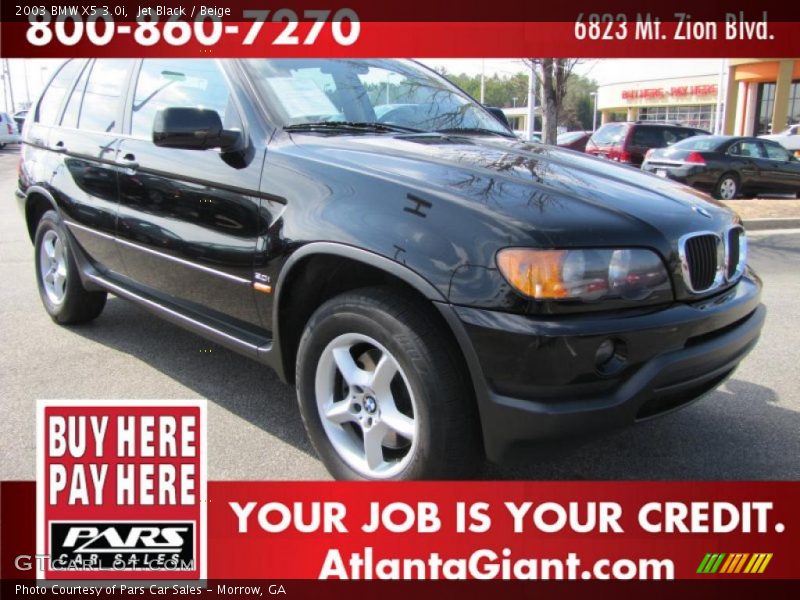 Jet Black / Beige 2003 BMW X5 3.0i