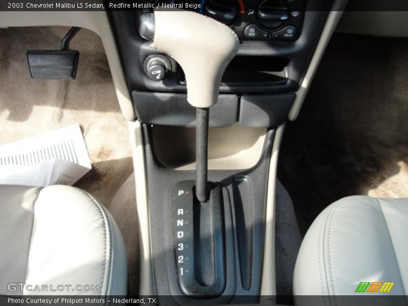 Redfire Metallic / Neutral Beige 2003 Chevrolet Malibu LS Sedan