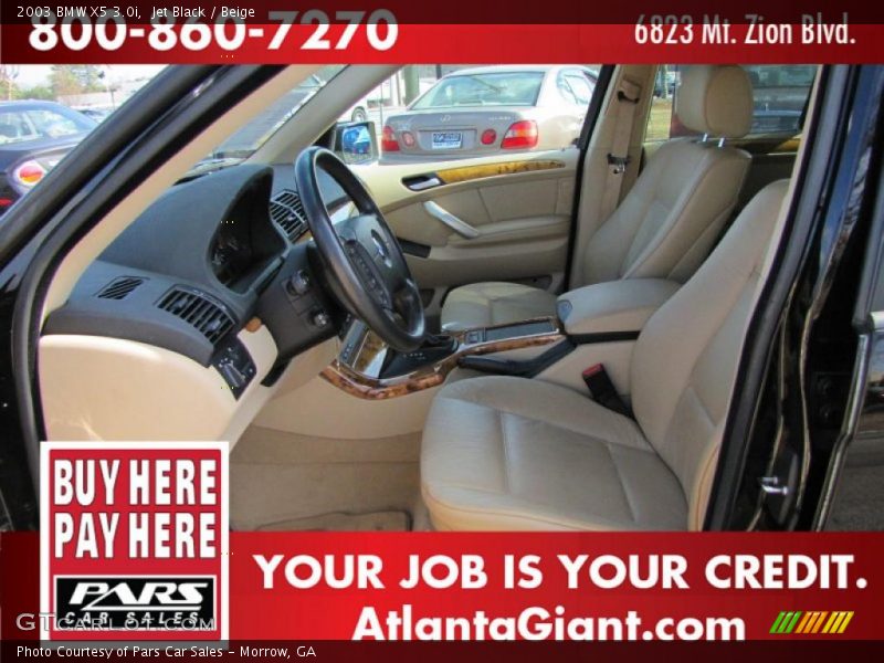 Jet Black / Beige 2003 BMW X5 3.0i
