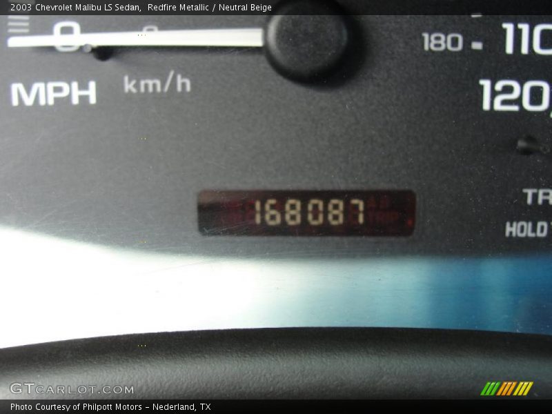 Redfire Metallic / Neutral Beige 2003 Chevrolet Malibu LS Sedan