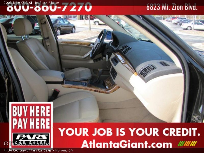 Jet Black / Beige 2003 BMW X5 3.0i