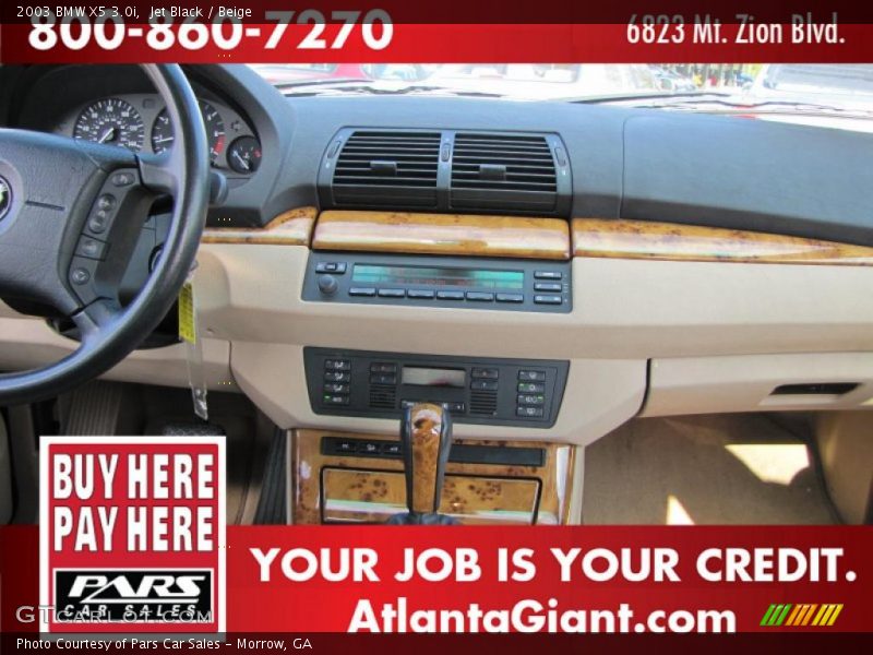 Jet Black / Beige 2003 BMW X5 3.0i