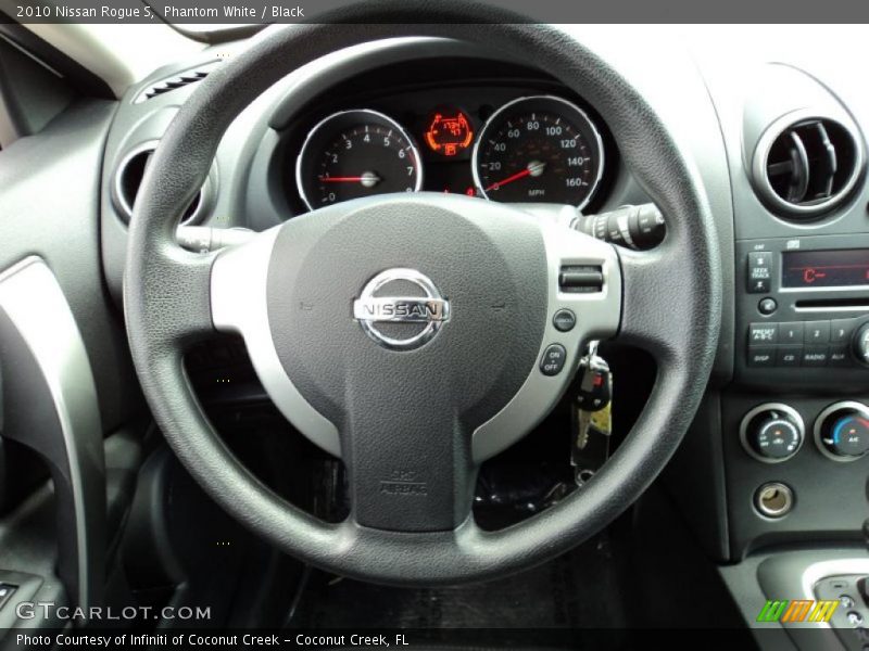 Phantom White / Black 2010 Nissan Rogue S