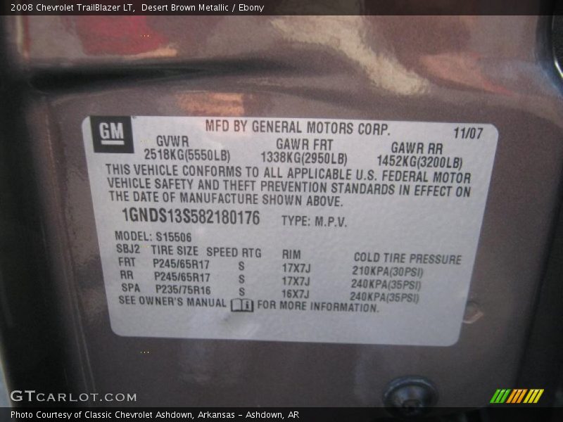 Desert Brown Metallic / Ebony 2008 Chevrolet TrailBlazer LT