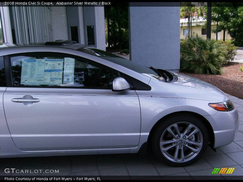 Alabaster Silver Metallic / Black 2008 Honda Civic Si Coupe