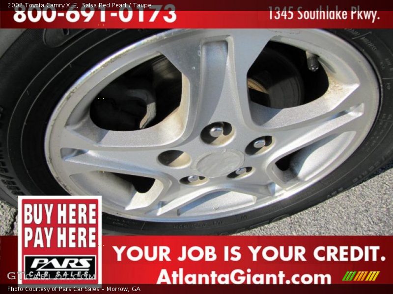 Salsa Red Pearl / Taupe 2002 Toyota Camry XLE
