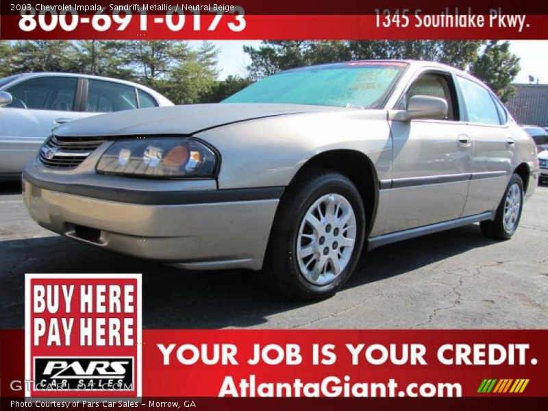 Sandrift Metallic / Neutral Beige 2003 Chevrolet Impala