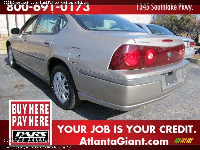 Sandrift Metallic / Neutral Beige 2003 Chevrolet Impala